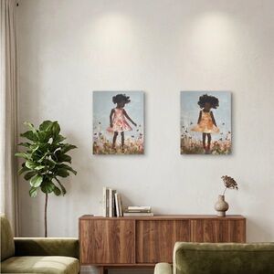 Charming Floral Wall Art Set - Multicolor(2 pieces)